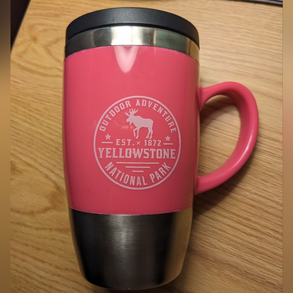 Pink Yellowstone Travel Mug